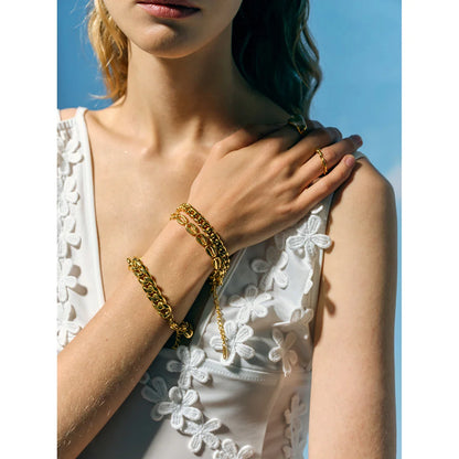18k Gold-Plated Cowrie Shell Charm Bracelet