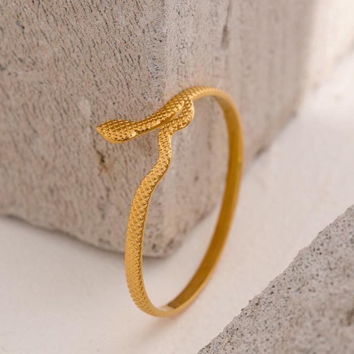 18k Gold Plated Adjustable Snake Bracelet