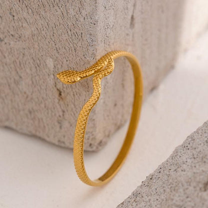 18k Gold Plated Adjustable Snake Bracelet