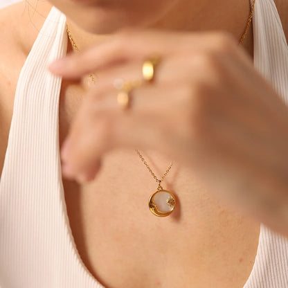 Celestial Stars Necklace in 18k Gold Plating