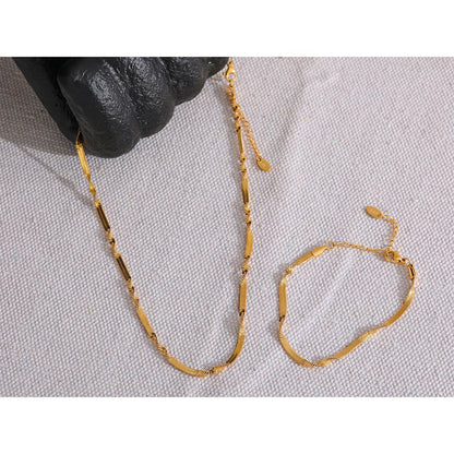 18k Gold-Plated Twisted Snake Chain Necklace