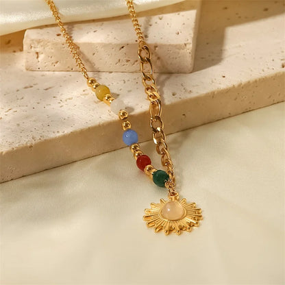 18k Gold-Plated Golden Sun Necklace