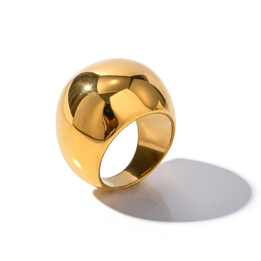 18k Gold-Plated Irregular Sphere Maximalist Ring