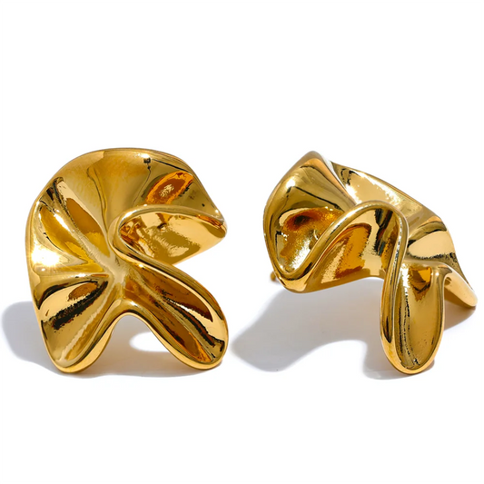 18k Gold-Plated Organic Irregular Earrings