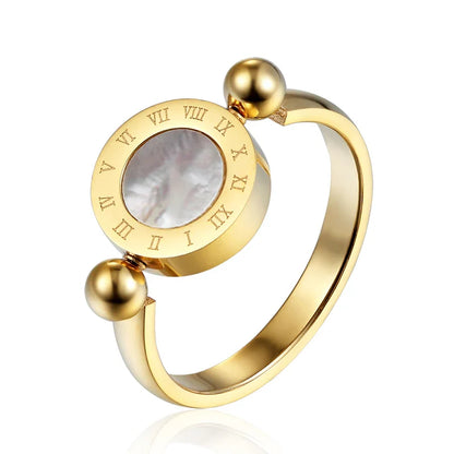 Roman Numerals Sphere Ring