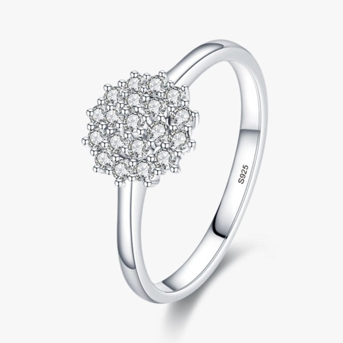 925 Sterling Silver Sparkling Cubic Zirconia Ring