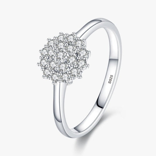 925 Sterling Silver Sparkling Cubic Zirconia Ring