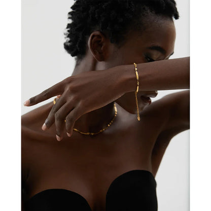 18k Gold-Plated Twisted Snake Chain Necklace