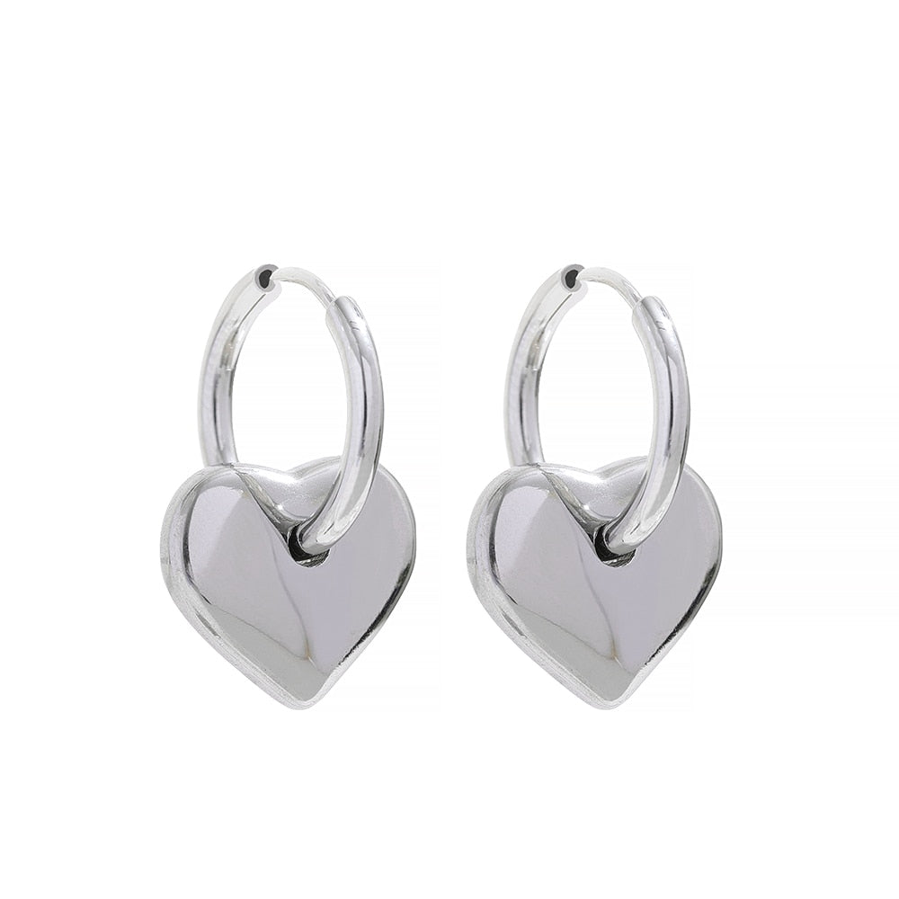 18k Gold Plated Heart Hoop Earring