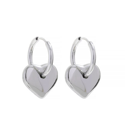 18k Gold Plated Heart Hoop Earring