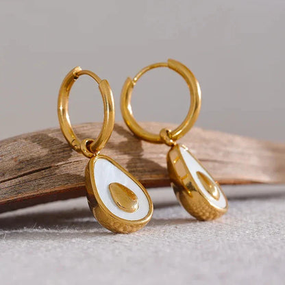 18k Gold-Plated Avocado Earrings