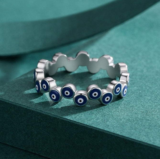 925 Sterling Silver Evil Eye Ring