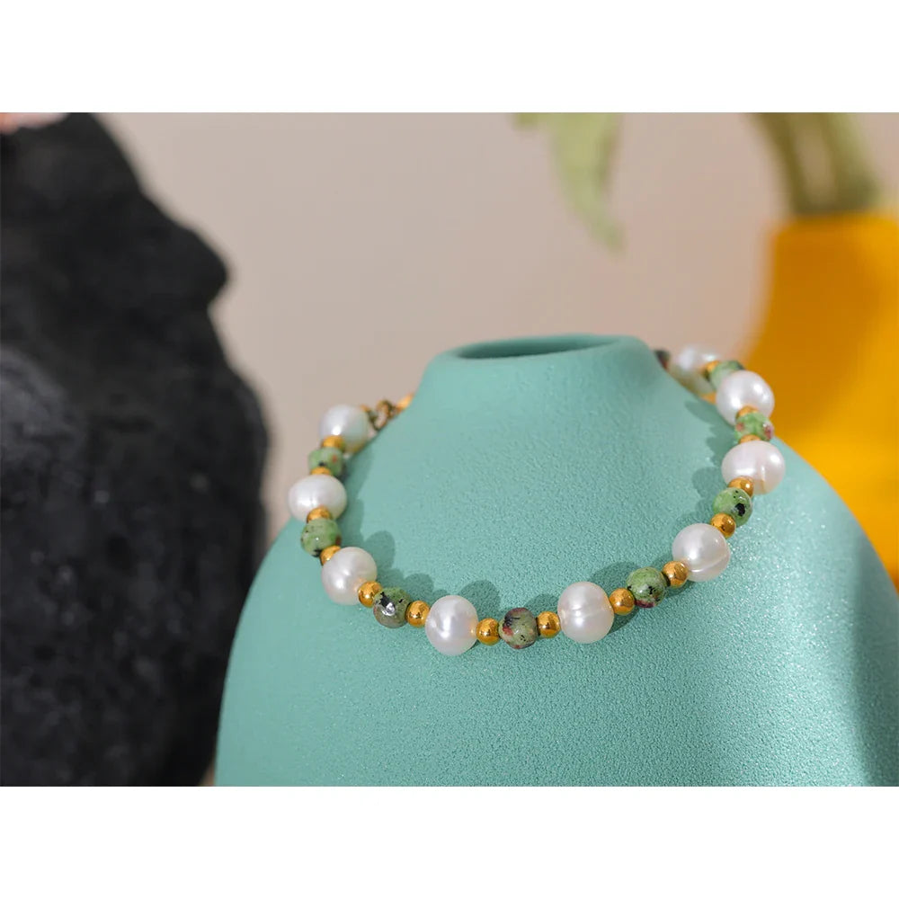 Adjustable Minimalist Cylindrical Bracelet in 18k Gold Plating