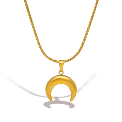 18k Gold-Plated Crescent Moon Necklace
