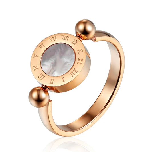 Roman Numerals Sphere Ring