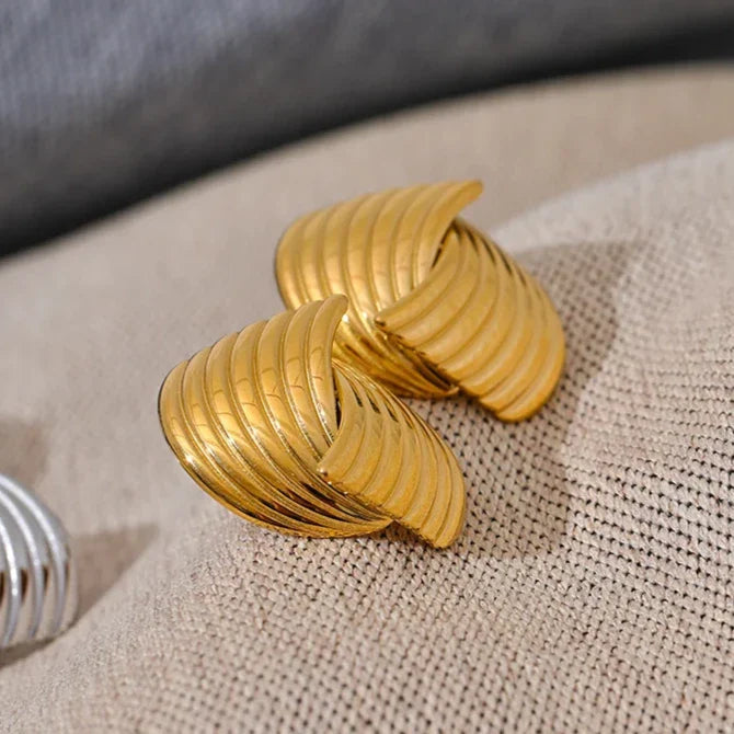 18k Gold-Plated Intertwined Earrings