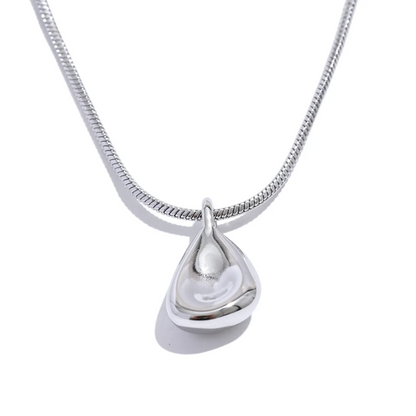 18k Gold-Plated Minimalist Organic Drop Necklace