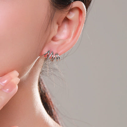 925 Sterling Silver Wave Earrings