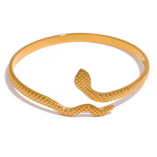 18k Gold Plated Adjustable Snake Bracelet