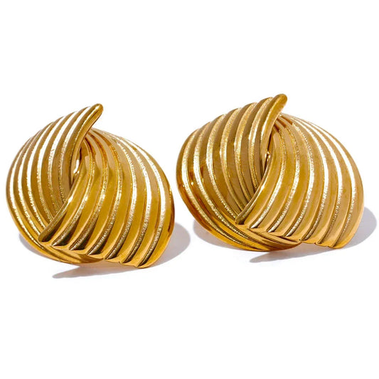 18k Gold-Plated Intertwined Earrings