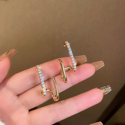 18k Gold-Plated 925 Silver Earrings with Moissanite