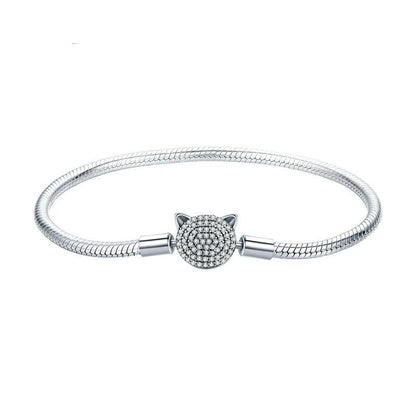Cute Cat Bracelet in 925 Sterling Silver