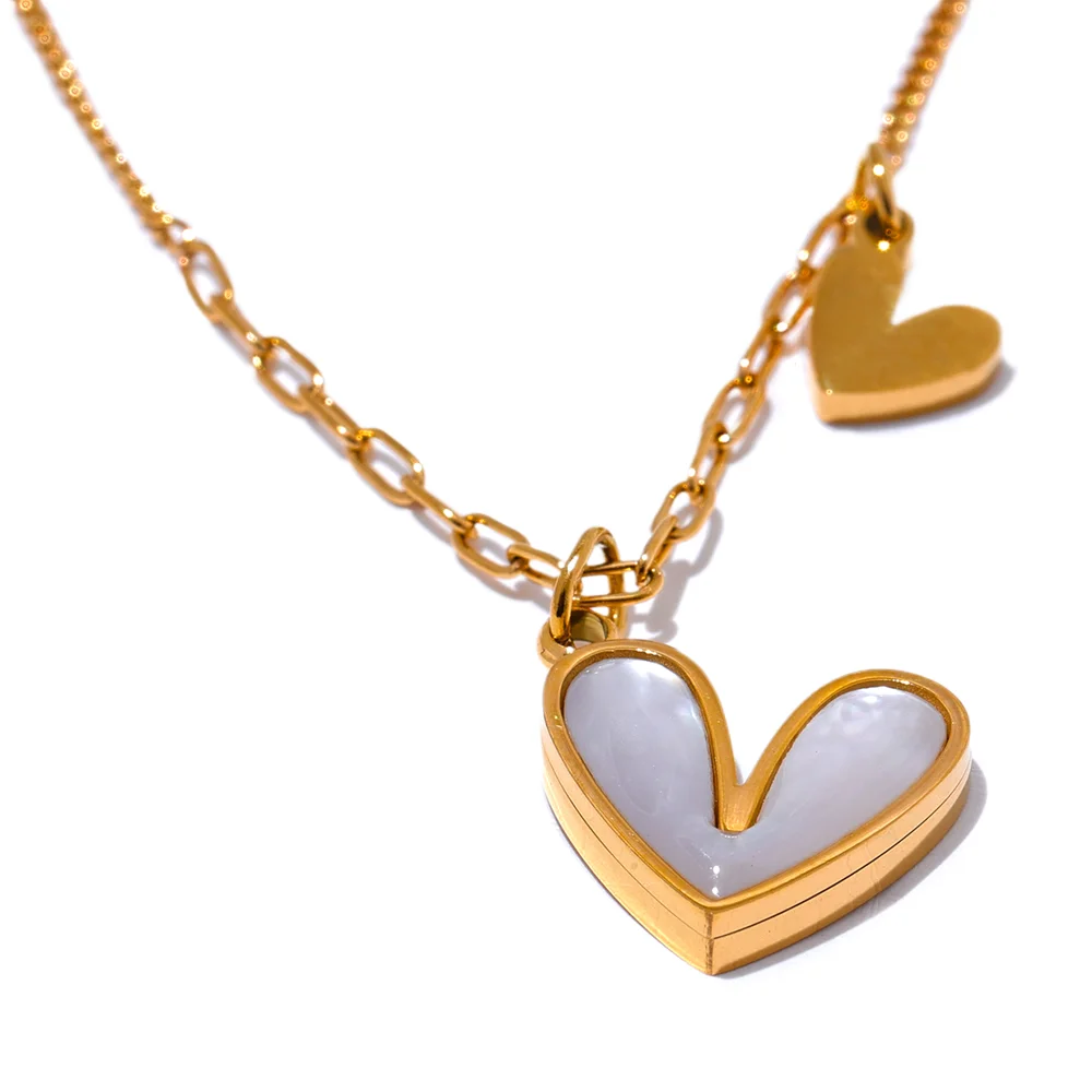 18k Gold-Plated Double Heart Necklace