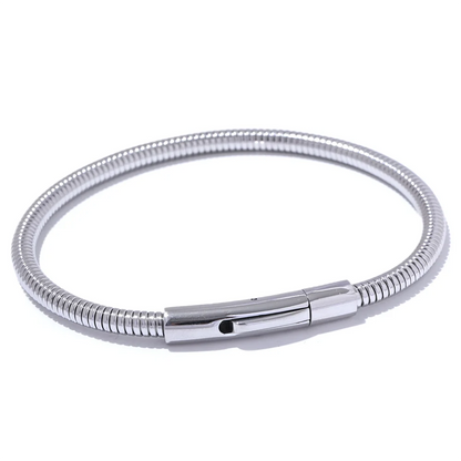 18k Gold-Plated Minimalist Circular Pattern Bracelet