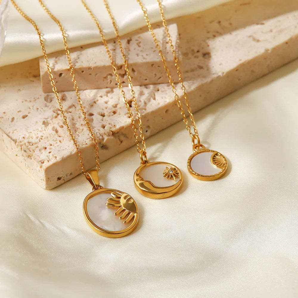 Celestial Stars Necklace in 18k Gold Plating