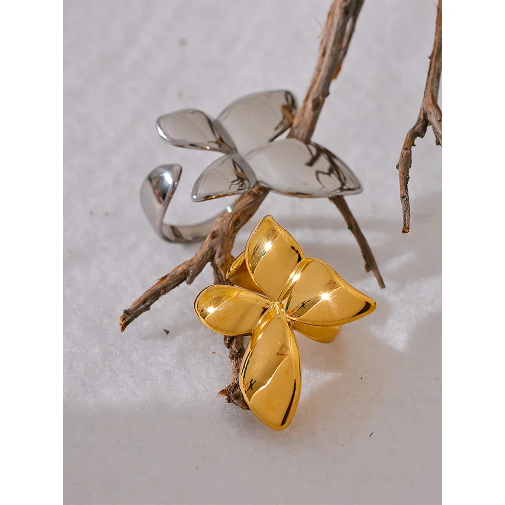 18k Gold-Plated Adjustable Maximalist Butterfly Ring