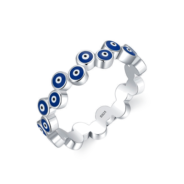 925 Sterling Silver Evil Eye Ring