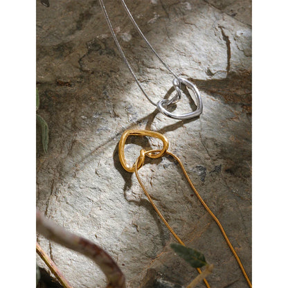 18k Gold-Plated Open Heart Necklace
