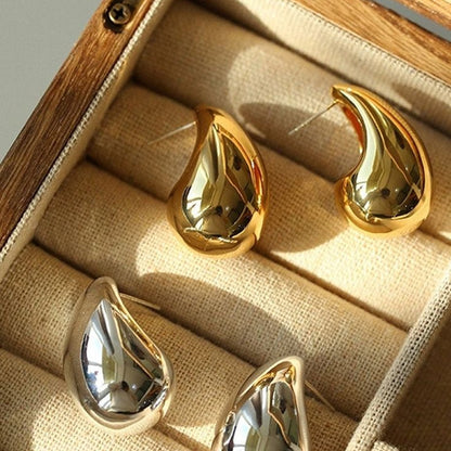 Elegant 18k Gold Plated Teardrop Dangle Earrings