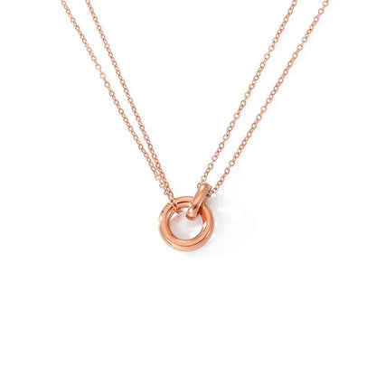 18k Gold Plated Double Necklace with Open Sphere
