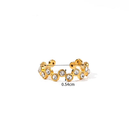 18k Gold-Plated Adjustable Interlaced Spheres Ring