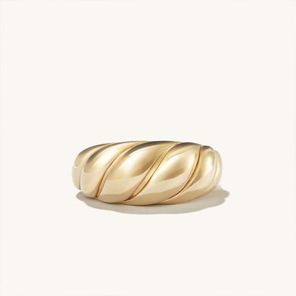 18k Gold Plated Classic Organic Layers Ring