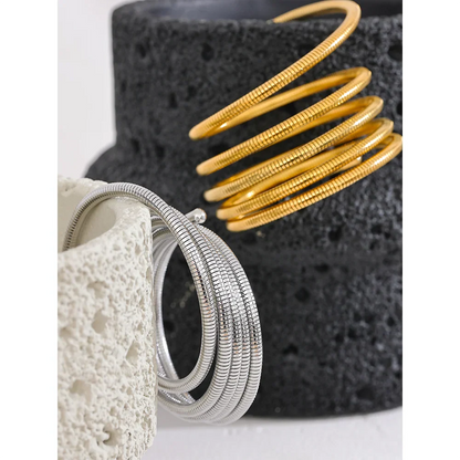 Layered Wire Bracelet – 18k Gold-Plated