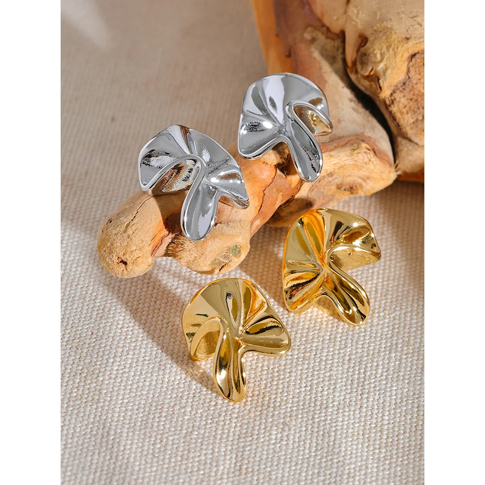 18k Gold-Plated Organic Irregular Earrings