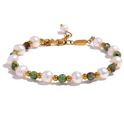 Adjustable Minimalist Cylindrical Bracelet in 18k Gold Plating