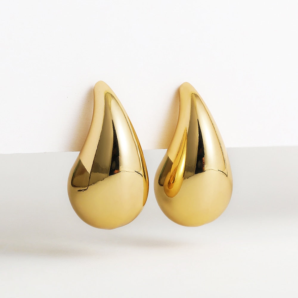 Elegant 18k Gold Plated Teardrop Dangle Earrings