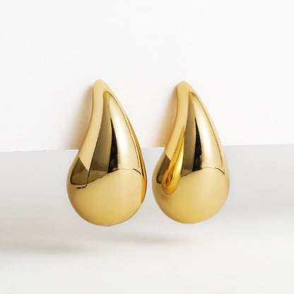 Elegant 18k Gold Plated Teardrop Dangle Earrings