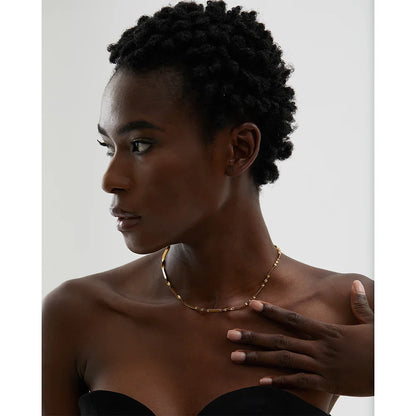 18k Gold-Plated Twisted Snake Chain Necklace