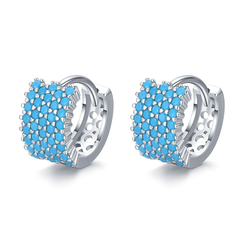 Vintage Turquoise Earrings in 925 Sterling Silver