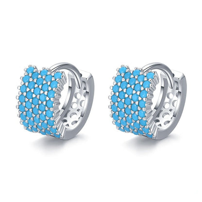 Vintage Turquoise Earrings in 925 Sterling Silver