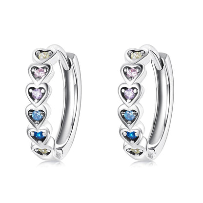 925 Sterling Silver Delicate Heart Earrings