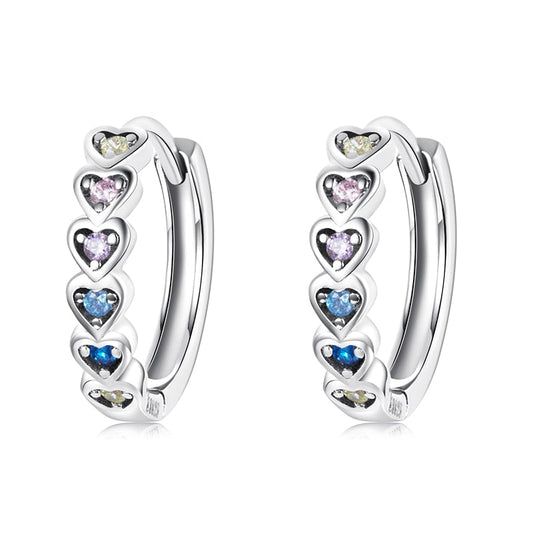 925 Sterling Silver Delicate Heart Earrings