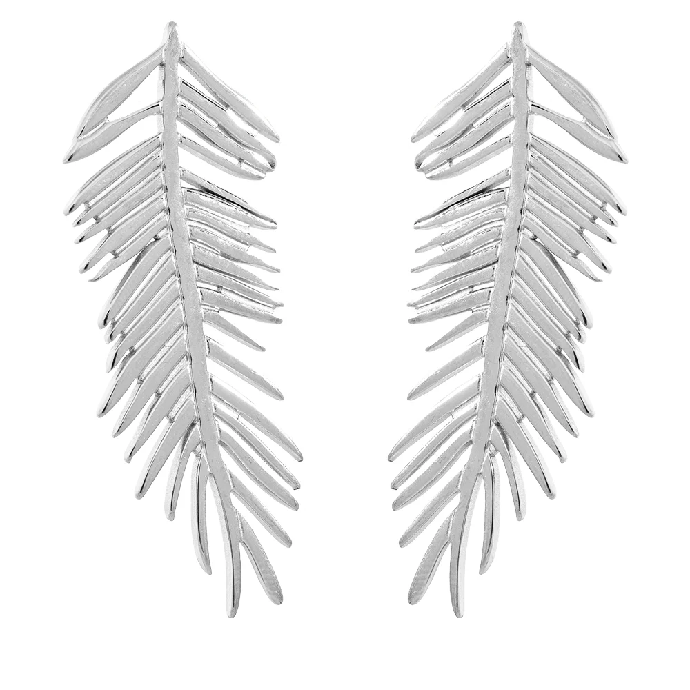18k Gold-Plated Palm Branch Earrings