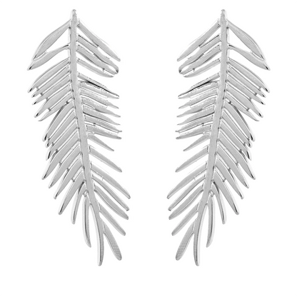 18k Gold-Plated Palm Branch Earrings