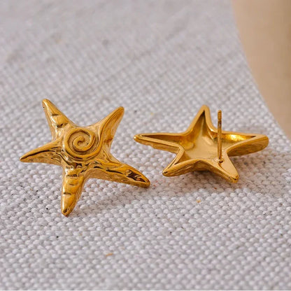 18k Gold-Plated Playful Star Earrings