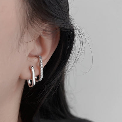 18k Gold-Plated 925 Silver Earrings with Moissanite